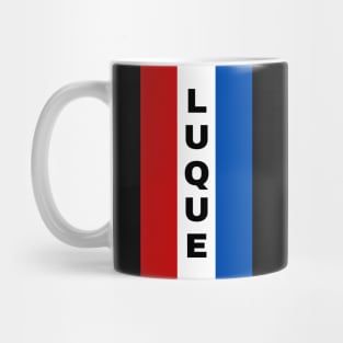 Luque City in Paraguay Flag Colors Vertical Mug